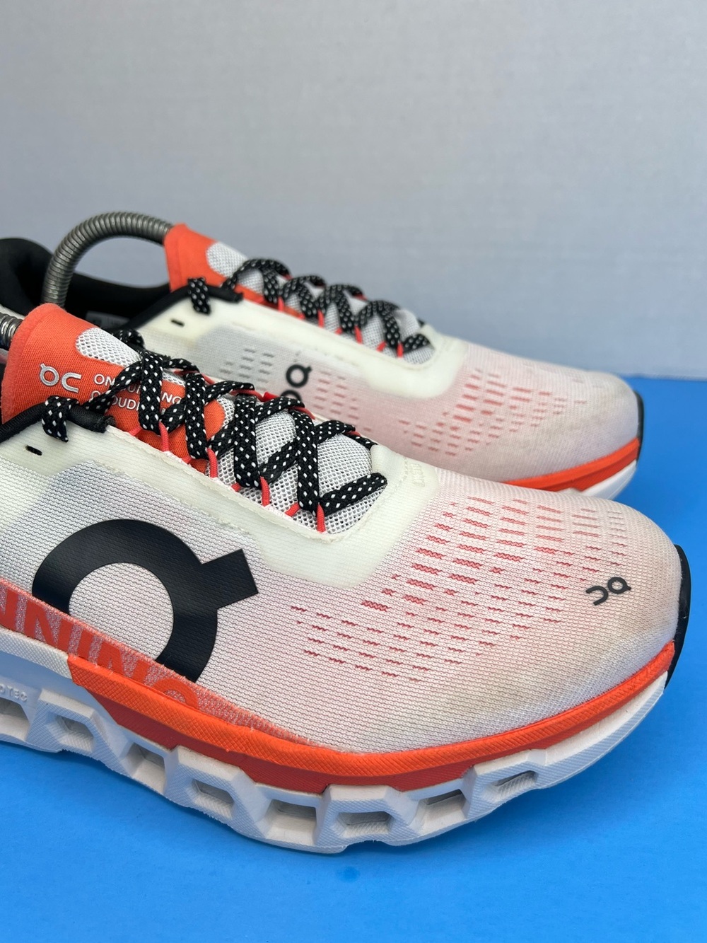 On Cloudmonster 2 Womens Size 9M Running Undyed White/Flame 3WE10111527 XLNT - Picture 8 of 16